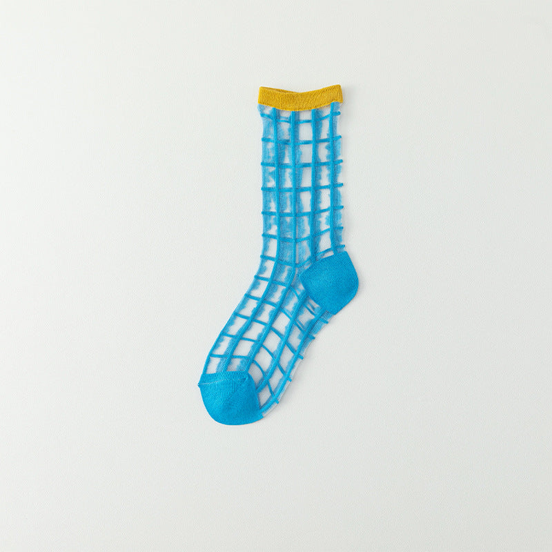 Sheer Glass Socks - Thin, Breathable Mid-Calf Trendy Socks