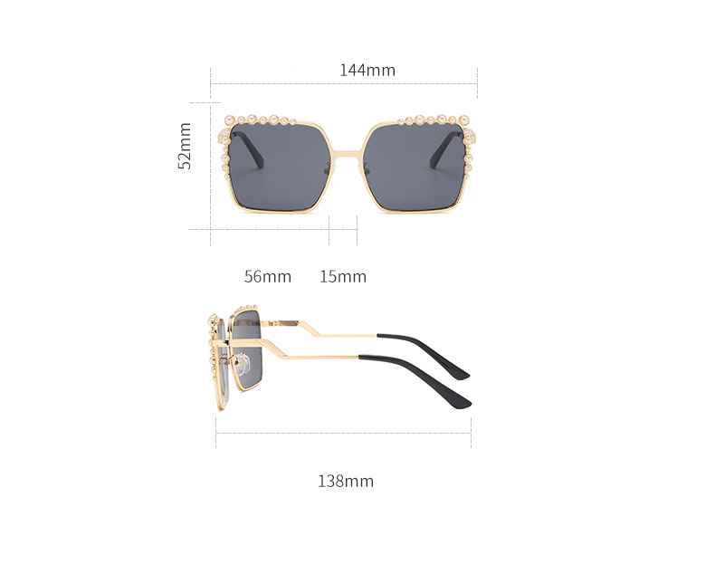 Luxury Pearl Sunglasses Women 2021 New Oversized Square Glasses