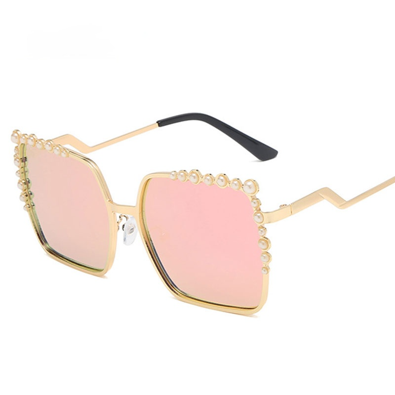 Luxury Pearl Sunglasses Women 2021 New Oversized Square Glasses