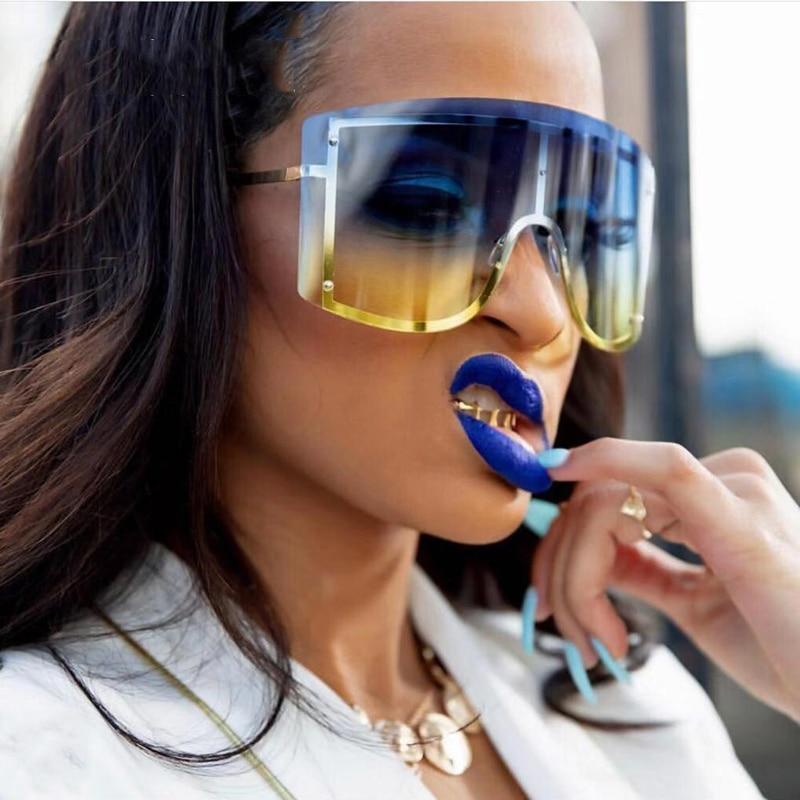 Fashion Rimless Metal Female Shades sunglasses