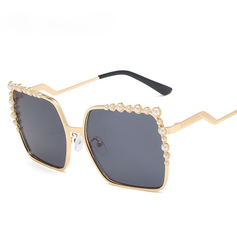 Luxury Pearl Sunglasses Women 2021 New Oversized Square Glasses