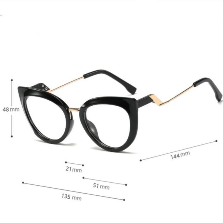 Small square flat glasses frame