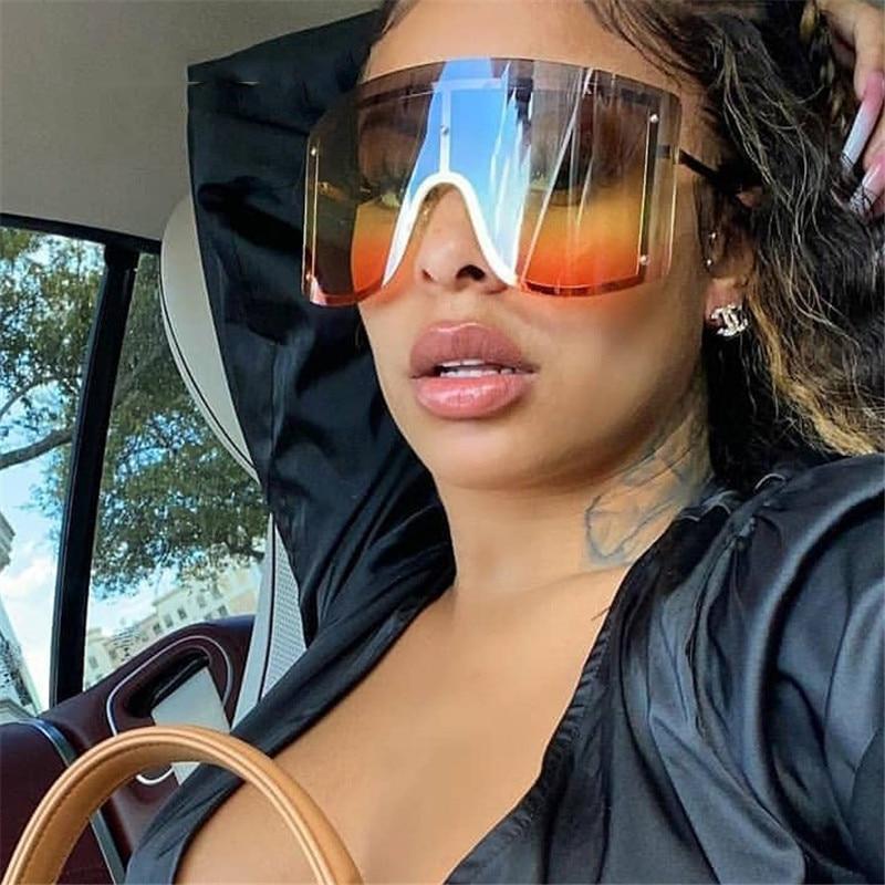 Fashion Rimless Metal Female Shades sunglasses