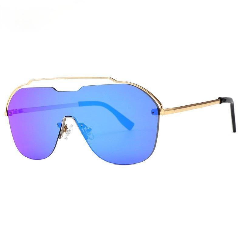 Fashion Trend Oversized Sunglasses Women Sun Glasses Onepiece Windproof Sunglass UV400 Frameless Retro Sunglasses