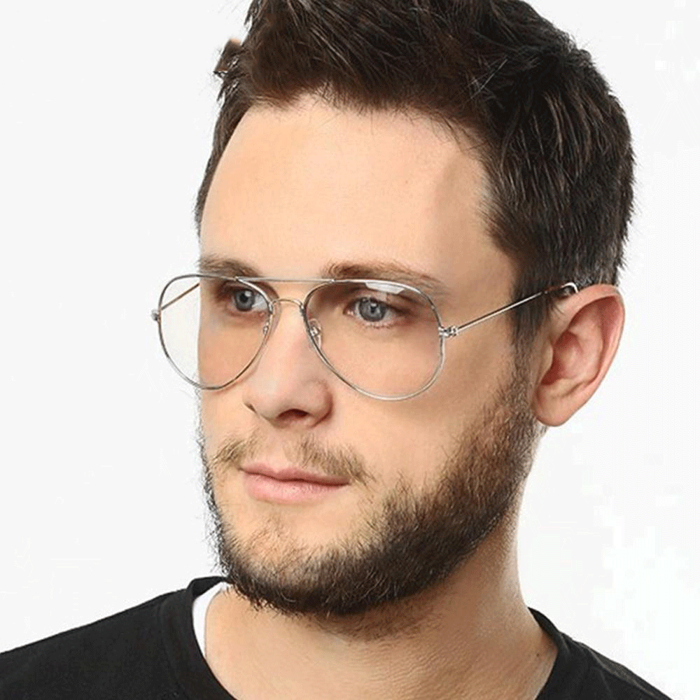 Alloy Gold Frame Glasses Classic Optics Eyeglasses