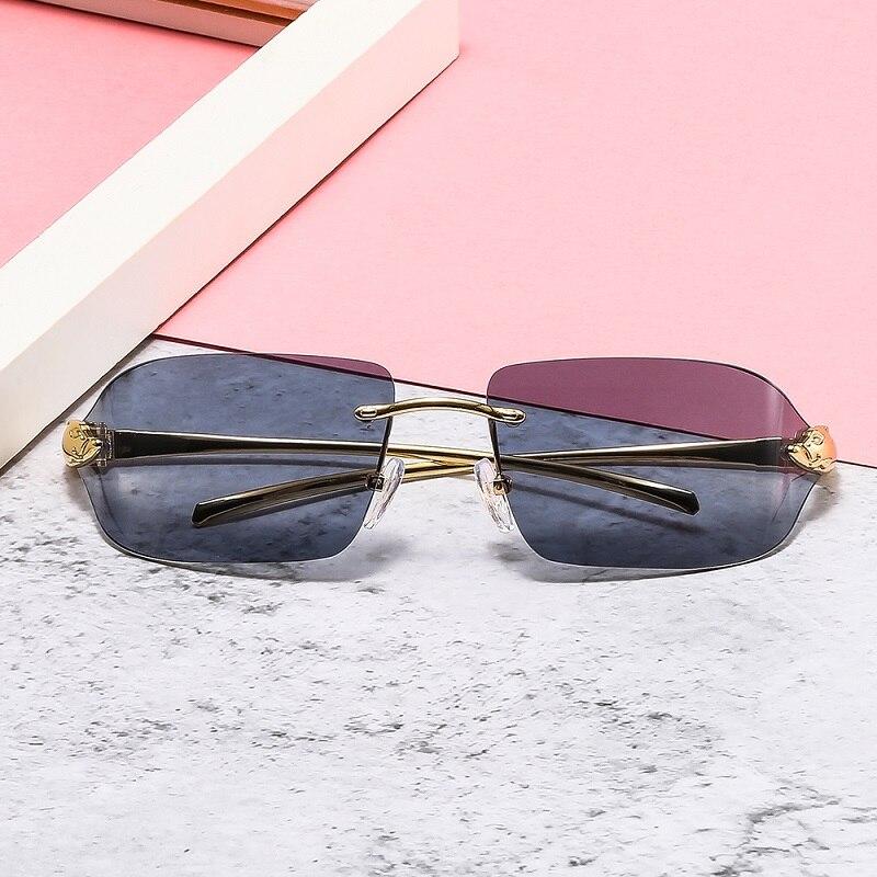 2021 New Arrival Leopard Logo Sunglasses Men Women Fashion Luxury Gradient Lens Alloy Frame Brand Designer Sun Glasses UV400