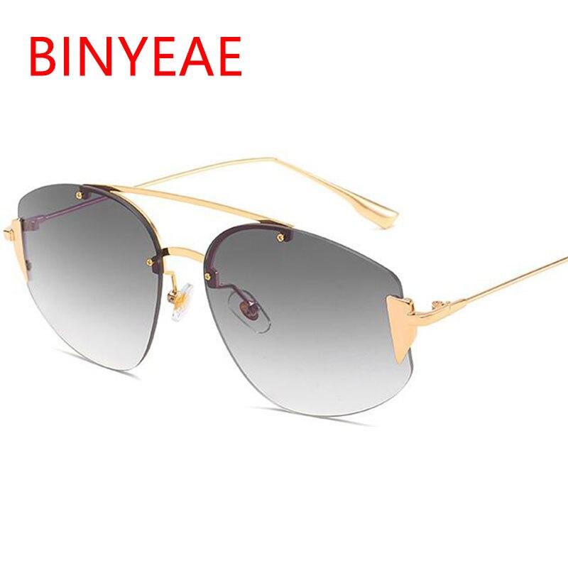 New Sunglasses Ladies Shades Luxury Brand Designer Driving Womens Glasses Summer Beach Rimless Sunglasses