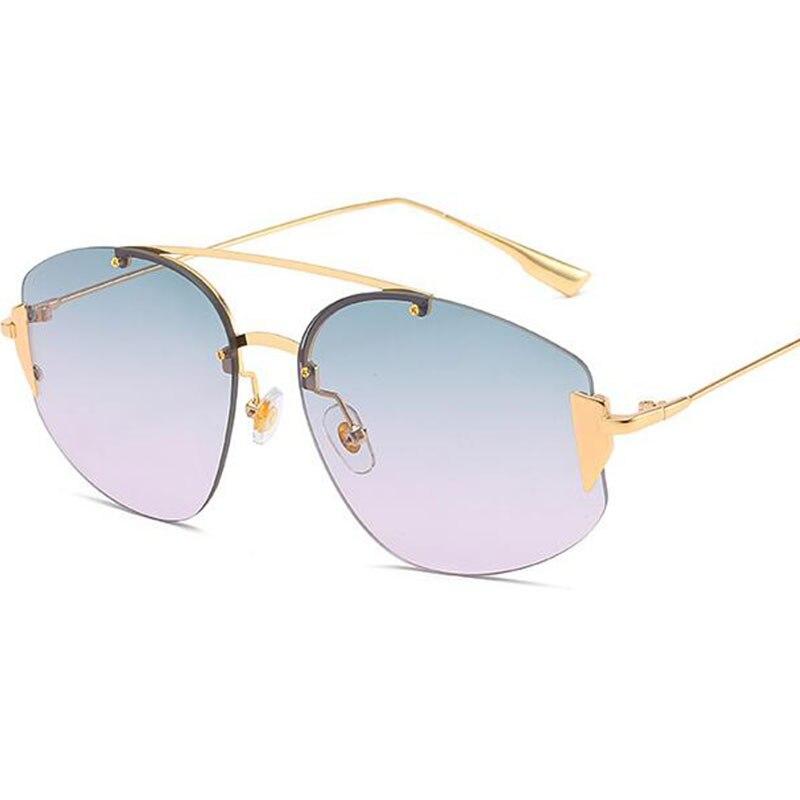 New Sunglasses Ladies Shades Luxury Brand Designer Driving Womens Glasses Summer Beach Rimless Sunglasses