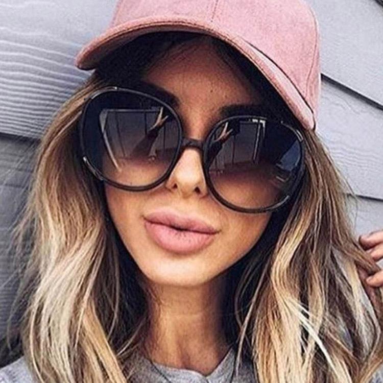 Round Sunglasses Woman Oversized Gradient Fashion Sunglasses