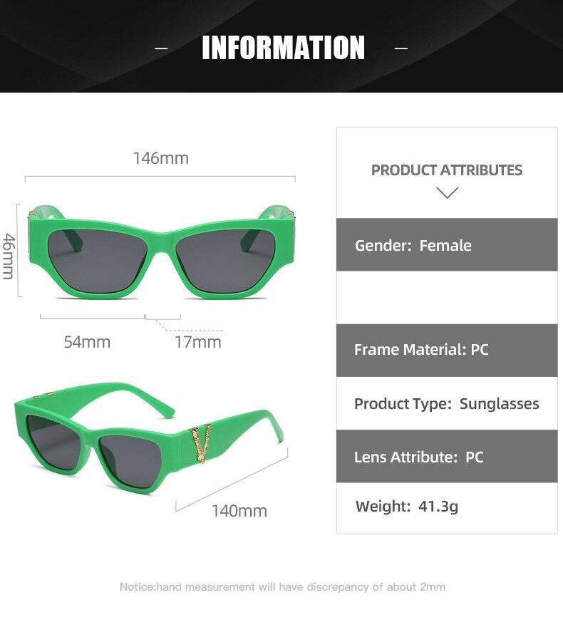 Cat Eye Sunglasses Women Men Oversized Vintage Square Shades Sun Glasses UV400