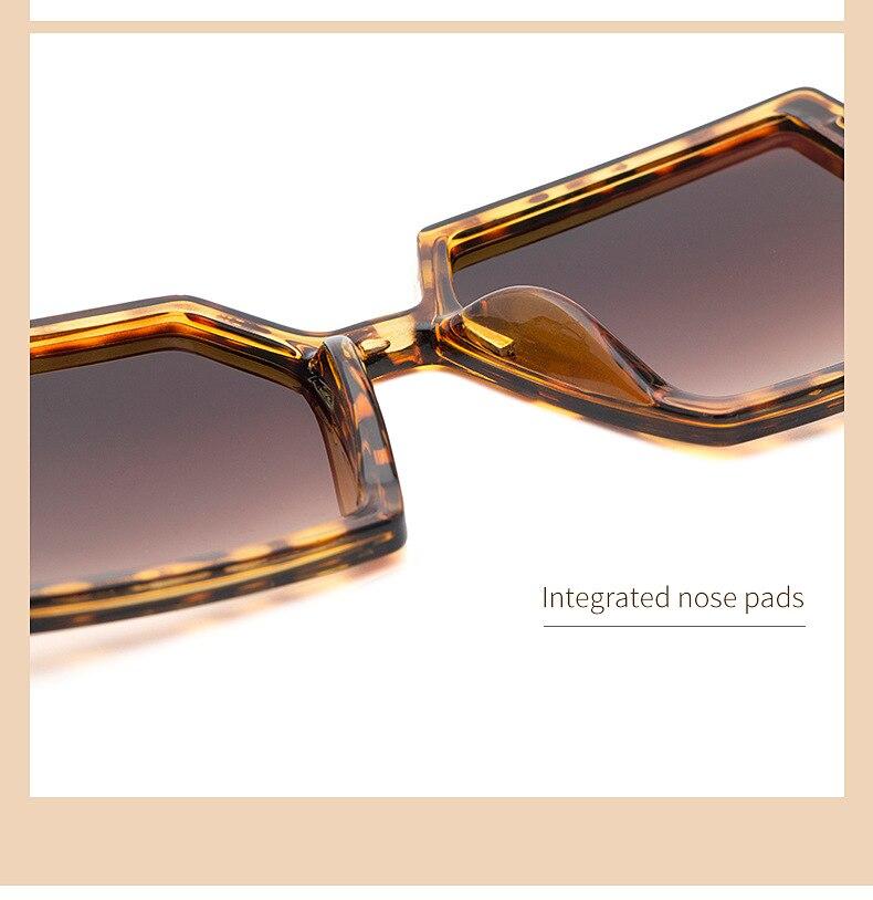 Fashion Protable Big Square Women Gradient Sunglasses