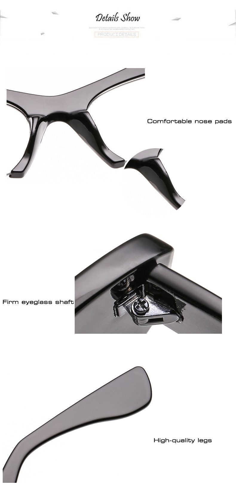 Fashion Retro Half frame Cat eye Women Glasses Frame Can Be Equipped with Myopia Prescription Lens Men Glasses Frame