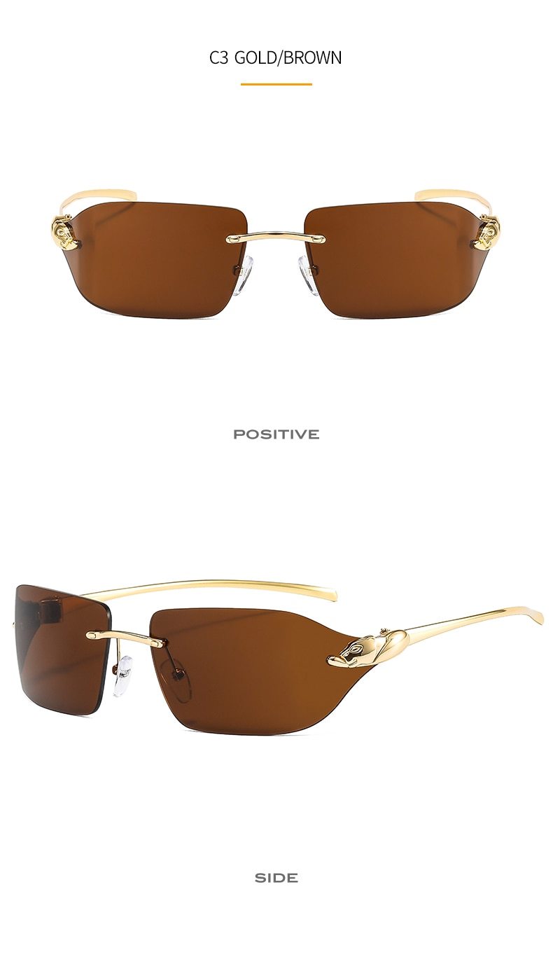 2021 New Arrival Leopard Logo Sunglasses Men Women Fashion Luxury Gradient Lens Alloy Frame Brand Designer Sun Glasses UV400