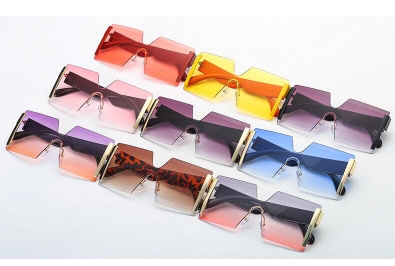 2021 new jointed rimless sunglasses women men oversized personalized glasses