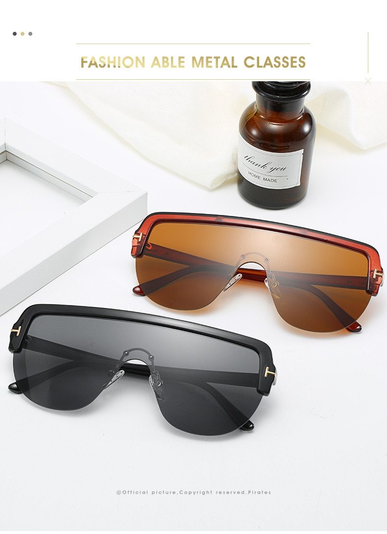 Fashion Square Oversized Sunglasses Women Vintage Sun Glasses Lady Brand Designer Retro Men Shades