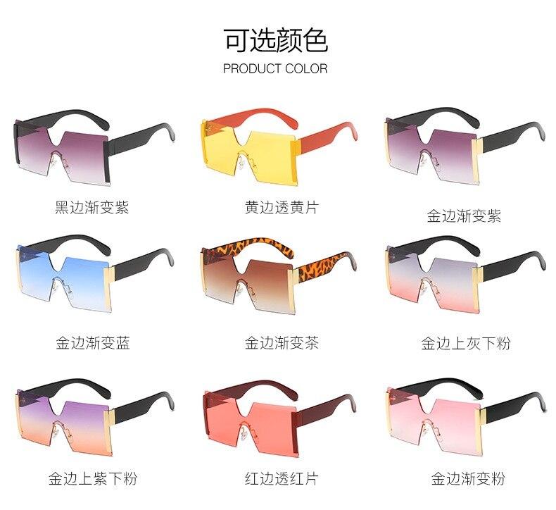 2021 new jointed rimless sunglasses women men oversized personalized glasses