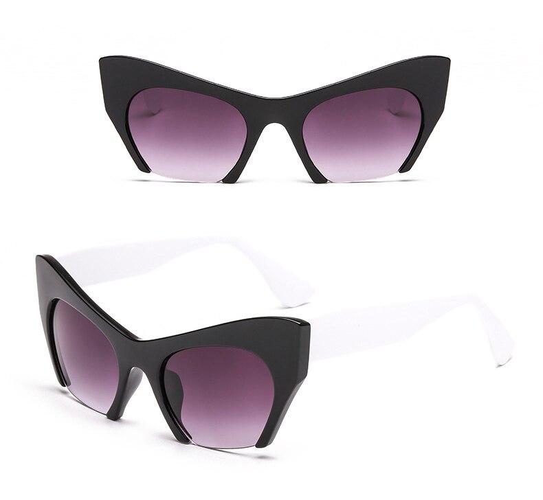 Fashion Retro Half frame Cat eye Women Glasses Frame Can Be Equipped with Myopia Prescription Lens Men Glasses Frame