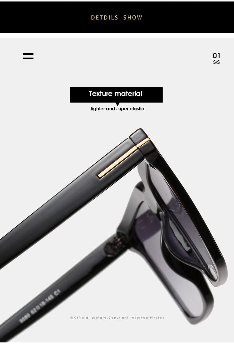 Square Sunglasses Women Men 2021 Oversize TF Black Gradient Glasses