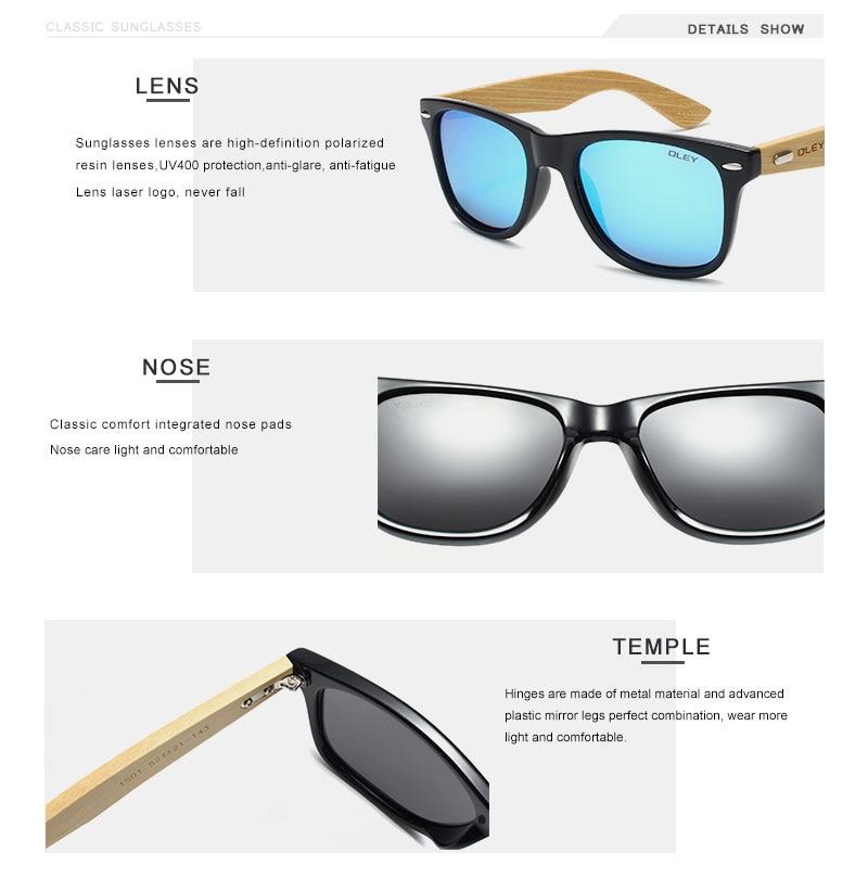 Bamboo Leg Polarized Men Sunglasses