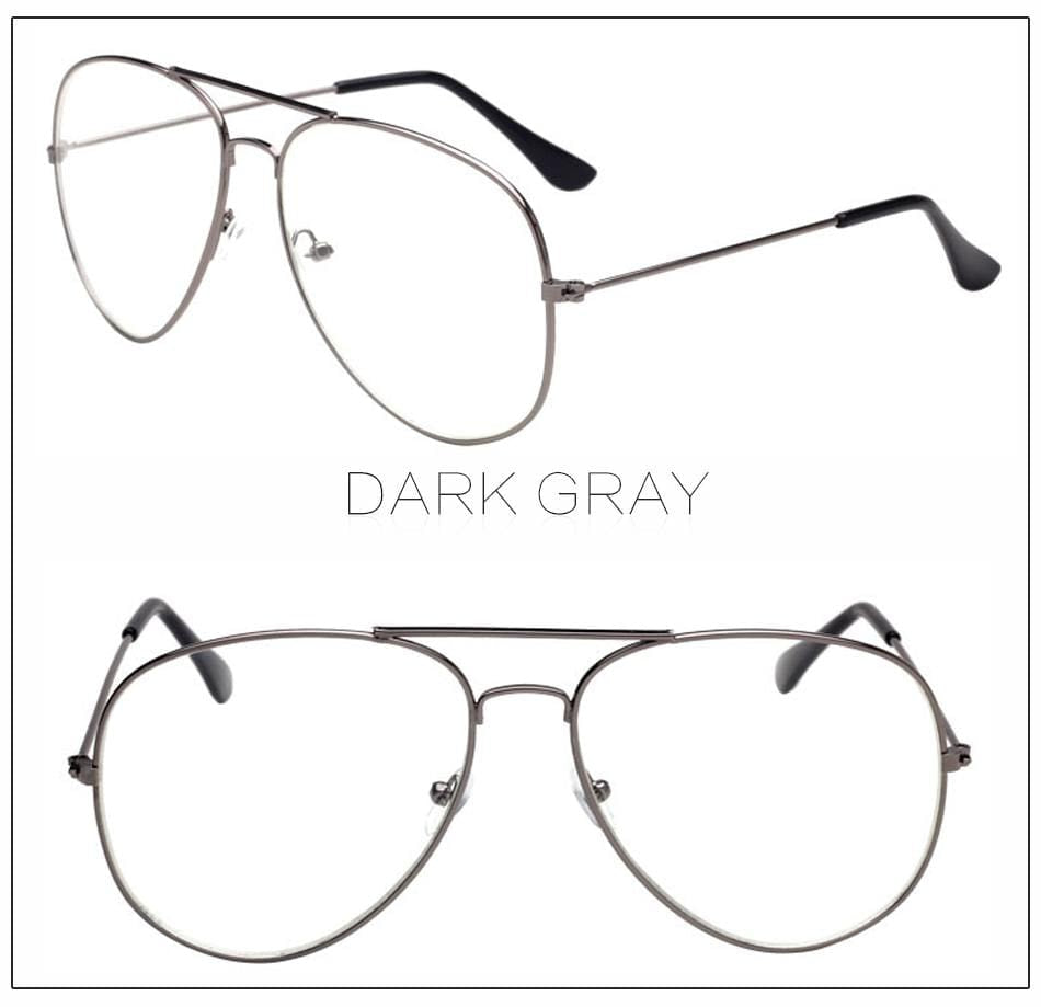 Alloy Gold Frame Glasses Classic Optics Eyeglasses