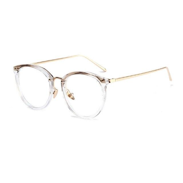 Multicolor Clear Round Frame Glasses