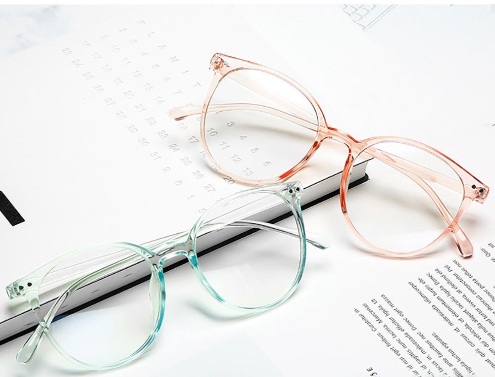 2021 Trends Office Anti Blue Light Oversized Round Glasses Computer Women Blue Blocking Gaming Big Size Men Eyeglasses Frame