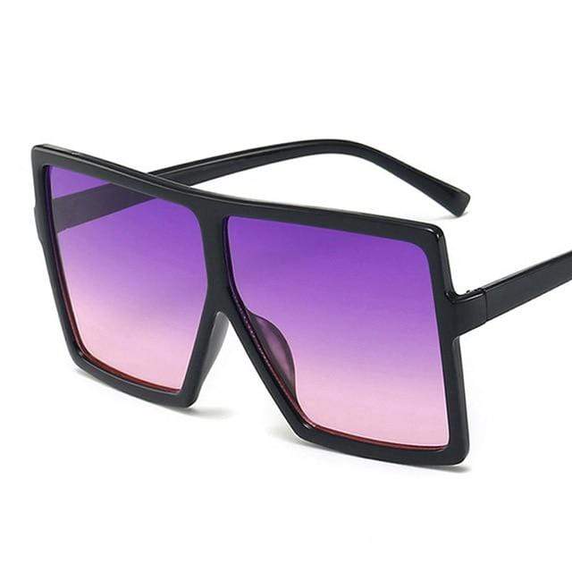 Women Sexy Leopard Big Flat Frame Sunglasses