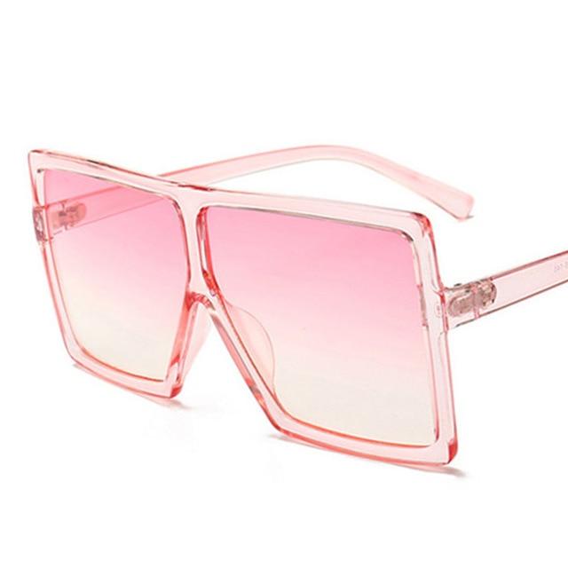 Women Sexy Leopard Big Flat Frame Sunglasses