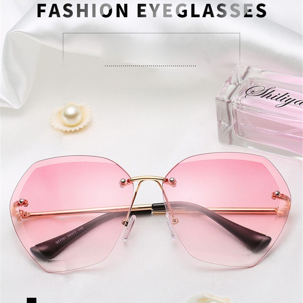 2021 Oversized Rimless Sunglasses