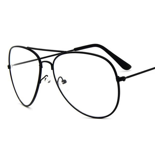 Alloy Gold Frame Glasses Classic Optics Eyeglasses