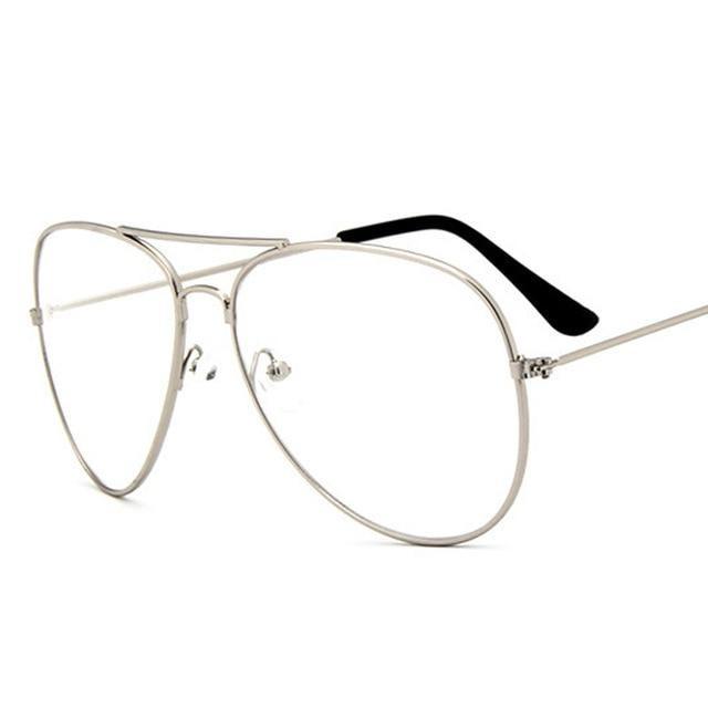 Alloy Gold Frame Glasses Classic Optics Eyeglasses