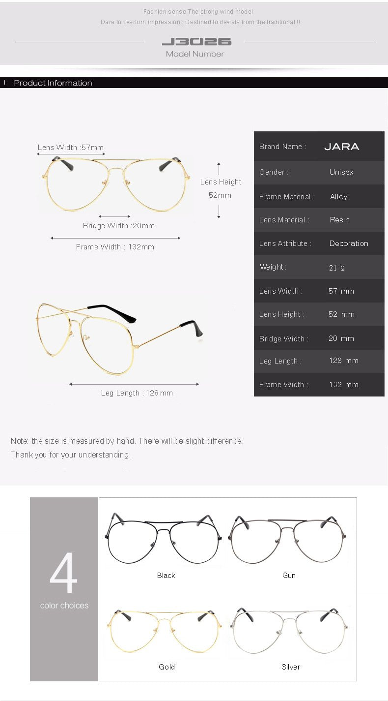 Clear Glasses Retro Eyeglasses Fashion Eyewear Frame