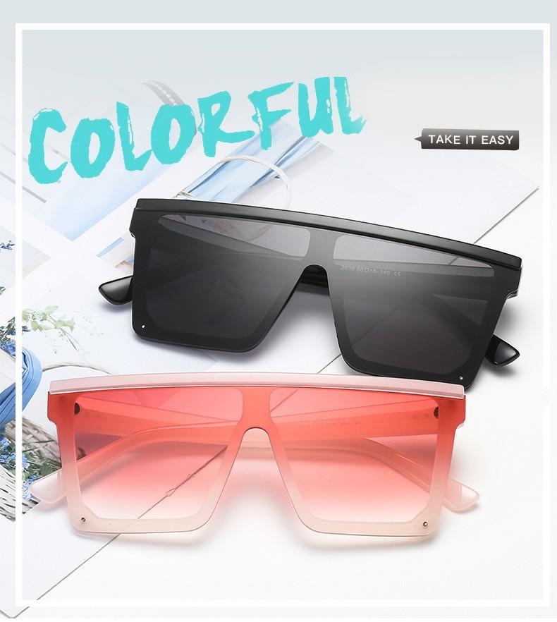 Flat Top Oversized Luxury Sunglasses