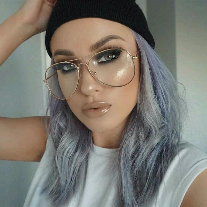 Clear Glasses Retro Metal Eyeglasses