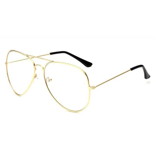 Clear Glasses Retro Metal Eyeglasses