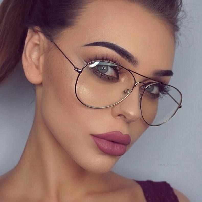 Clear Glasses Retro Metal Eyeglasses