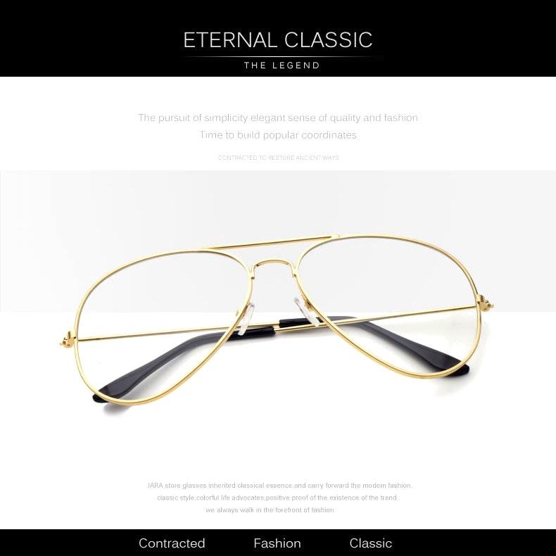 Clear Glasses Retro Metal Eyeglasses