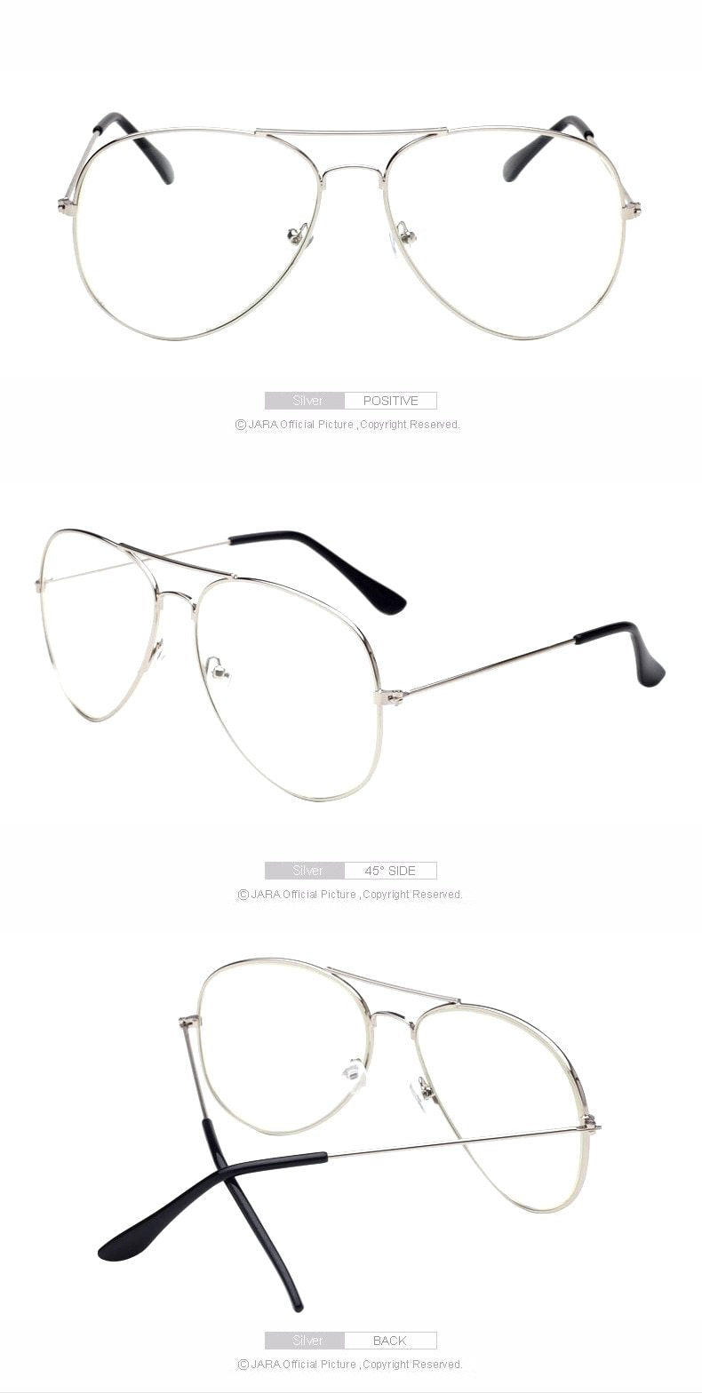 Clear Glasses Retro Metal Eyeglasses