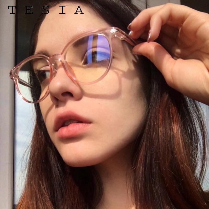 Women Transparent Vintage Round Clear Glasses 2021