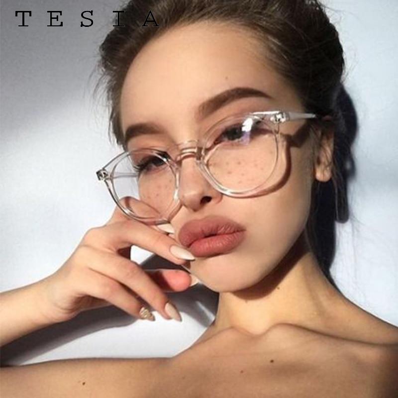 Women Transparent Vintage Round Clear Glasses 2021