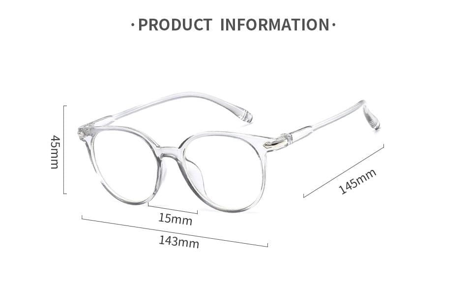 Women Transparent Vintage Round Clear Glasses 2021