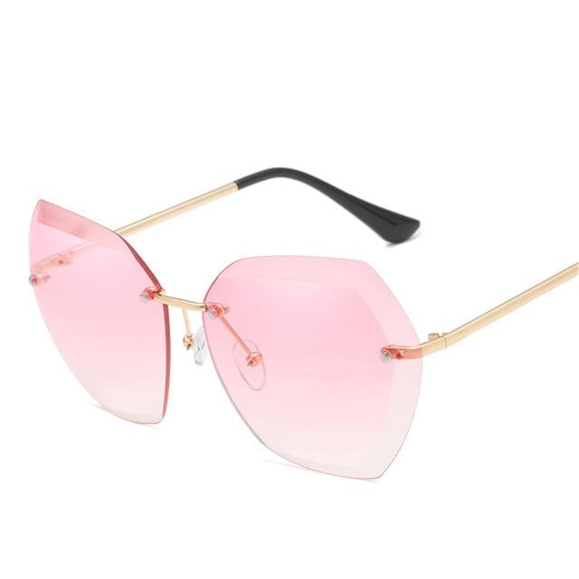 2021 Oversized Rimless Sunglasses