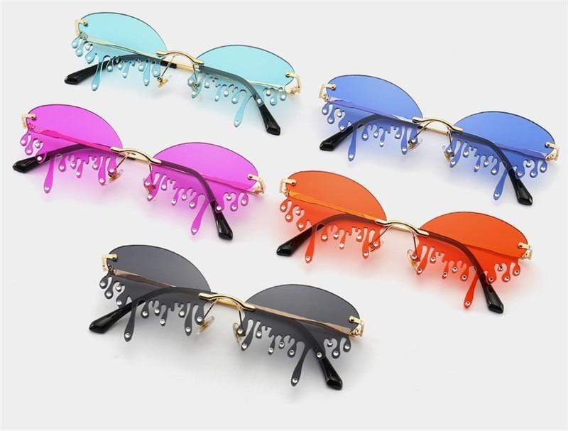 Unique Tears Shape Punk Sunglasses