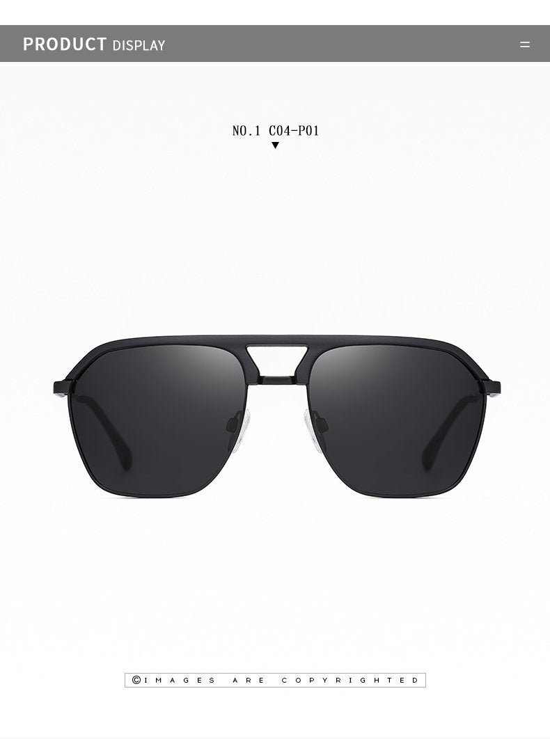 Rectangle Shades Men Fashion Polarized Sunglasses