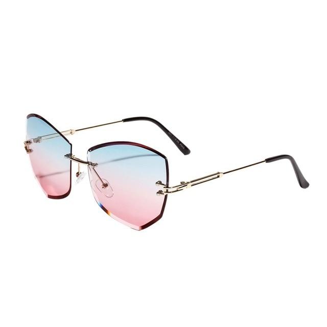 Small Rectangle Rimless Square Glasses