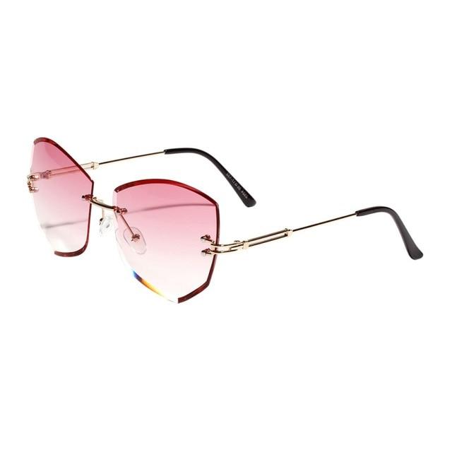 Small Rectangle Rimless Square Glasses