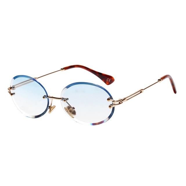 Small Rectangle Rimless Square Glasses