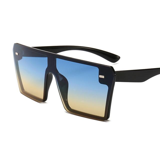 Oversized Square Sunglasses Women Mirror UV400