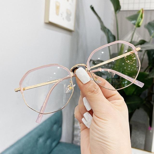 2020 Trends Office Anti Blue Light Oversized Glasses Computer Women Blue Blocking Gaming Big Size Men Eyeglasses Frame