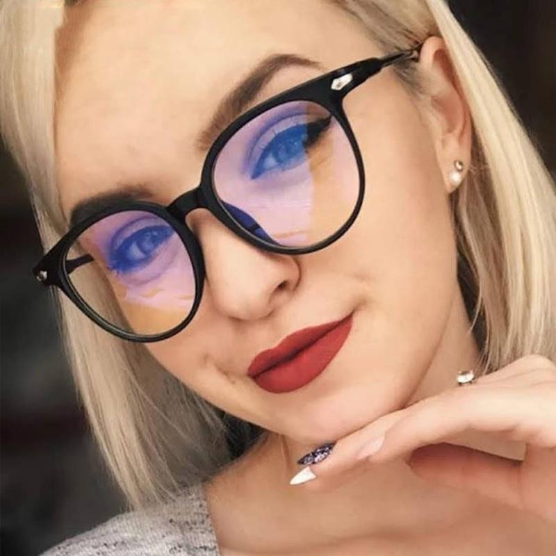 Women Transparent Vintage Round Clear Glasses